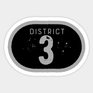 District 3 Sticker